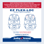 Baby Trend EZ Flex-Loc Owner`s manual