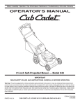 Cub Cadet BB-36 Operator`s manual