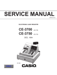 Casio CE-3700 Service manual