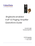 CyberData 011085 Product specifications