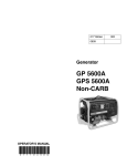 Wacker Neuson GPS 5600A Operator`s manual