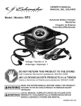 Schumacher SP2 Owner`s manual