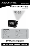 AcuRite 13021 Instruction manual