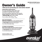 Eureka 1040 Series Operating instructions