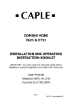 Caple DOMINO C721 User manual