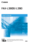 Canon FaxPhone L380S User`s guide
