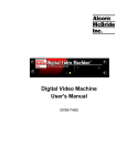 Alcorn Mcbride Digital Video Machine 4 User`s manual