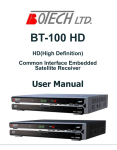 Botech BT-100 HD User manual