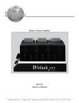 McIntosh MC275 Owner`s manual