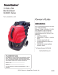 Sanitaire SC6085 Series Owner`s manual