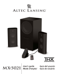 Altec Lansing THX MX5021 User`s guide