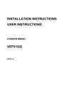 installation instructions user instructions vef91gg