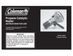 Coleman Propane 5038 Specifications