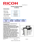 Ricoh Aficio MP C4502A Specifications