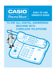Casio TC-540 Specifications