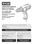 Ryobi D47C Operator`s manual