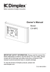 Dimplex CX-MPC Owner`s manual