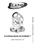 Elation Platinum Beam 5R Extreme User manual