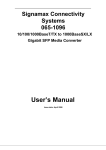 SignaMax 10/100/1000BaseT/TX to 1000BaseSX/LX Converter Series User`s manual