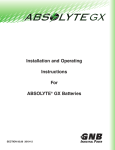 Exide ABSOLYTE GX and Operating instructions