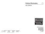 Extron electronics SW 6 SV A MX User`s manual