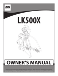 BH FITNESS LK500X Owner`s manual