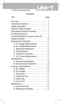 UNI-T UT202A Specifications