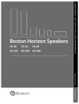 Boston HS 40 Owner`s manual