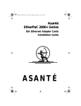 Asante EtherPaC 2000+ Series Installation guide