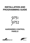 Cooper Security 9751 Installation guide