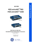 Microwave Data Systems MDS entraNET 2400 Specifications