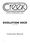 Creek Audio CD50 Instruction manual