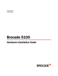Brocade Communications Systems 5100 Installation guide