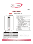 Quietside DPW-099A Product specifications
