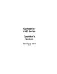 AMT Datasouth Codewriter 4500 Series Operator`s manual