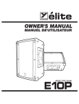 YORKVILLE E10P - SERVICE Owner`s manual