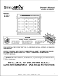 SimpliFire SF-BI36-E Owner`s manual