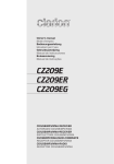 Clarion CZ209 Owner`s manual
