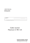 Maximum C 901 CX User manual