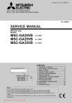 Mitsubishi Electric MUX-A26WV Service manual