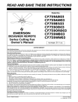 Emerson Designer Remote CF759WW03 Owner`s manual