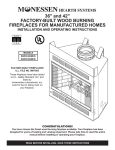 Monessen Hearth BWBC400I Operating instructions