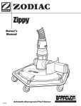 Zodiac Zippy Owner`s manual