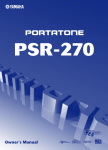 Yamaha Portatone PSR-270 Specifications