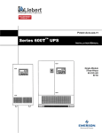 Emerson Series 600T Installation manual