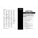 Roland RSM-90 Owner`s manual