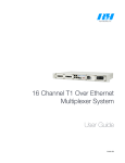 RLH Industries 16 Channel T1 Over Ethernet Multiplexer System User guide