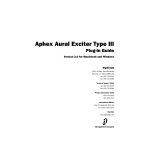 Aphex Xciter Specifications