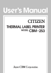 Citizen CBM-253 User`s manual