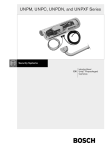 Bosch UNPC Series Instruction manual